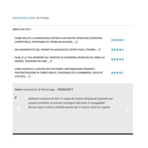 recensioni online sull'e-commerce
