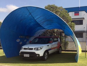 Wave tunnel installato all'aperto